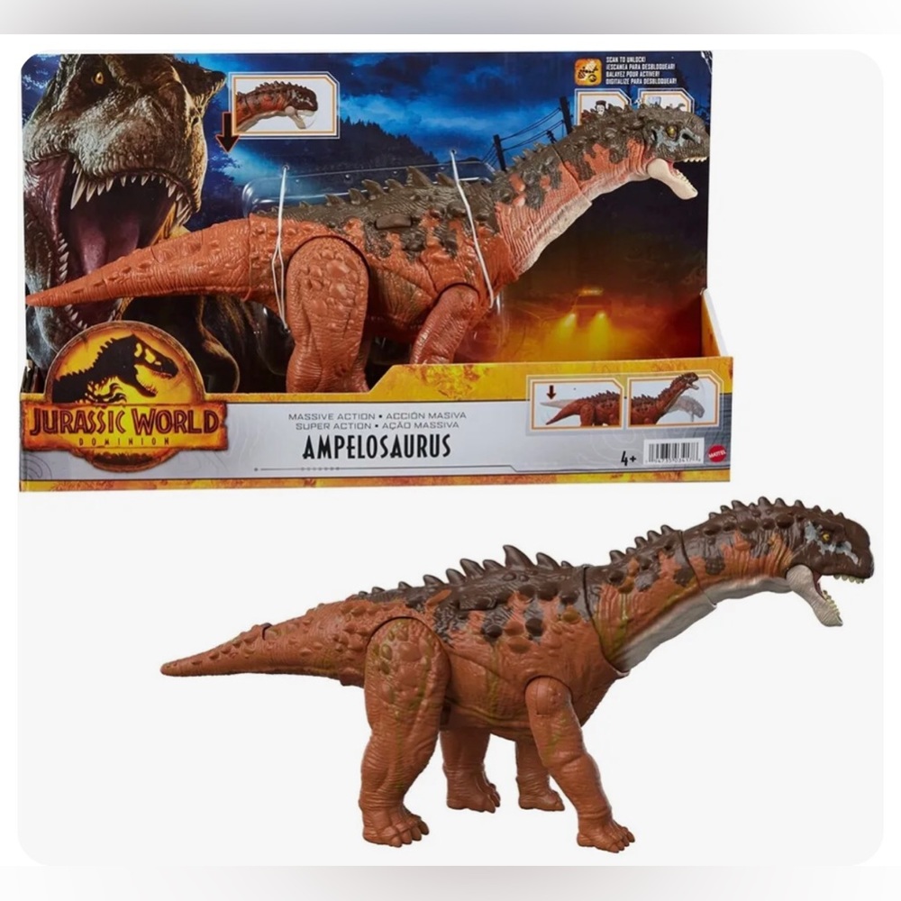 🌿 MATTEL 🌿 Jurassic World Dominion Ampelosaurus Dinosaur Action Figure - Picture 1 of 7